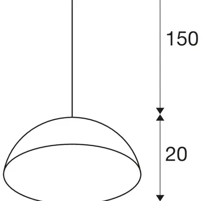 Pendelleuchte SLV FORCHINI M 40 AD3PH sz E27 1×40W DIM Ø400mm schwarz/gold 