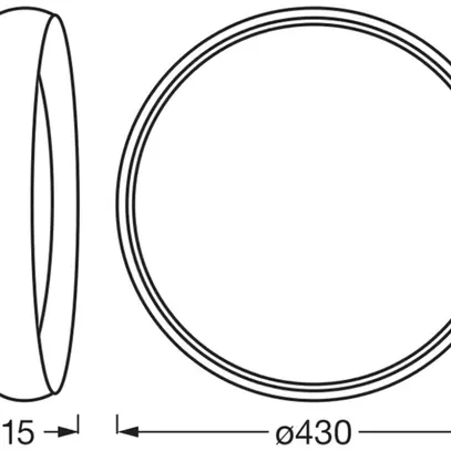 LED-Deckenleuchte LEDVANCE Orbis Livia 24W 1200lm 830 Ø430×115mm grau/Holz 