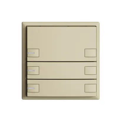 Pulsante KNX RGB EDUE, 250mW, c.LED RGB, 3×pulsante, com.2×tasti, van 