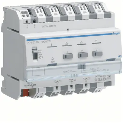 Actionneur-variateur AMD Hager TYA663AN KNX system 3×300W 6UM 
