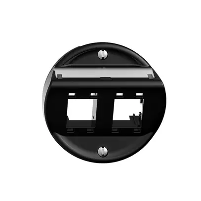 Kit de montage ENC Sdue Q, avec capot de sortie oblique 2×RJ45 freenet noir 