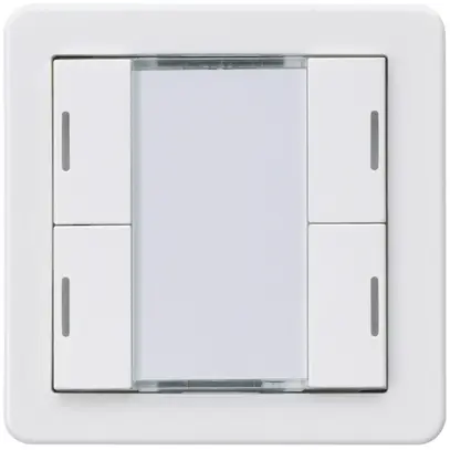 Pulsante Hager basico A KNX quadruplo LED bianco 