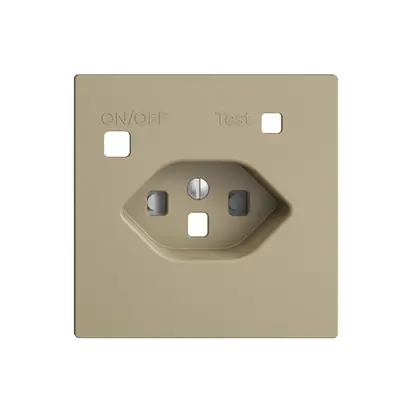 Kit frontale EDIZIOdue per presa FI F, T23, shutter, sand 