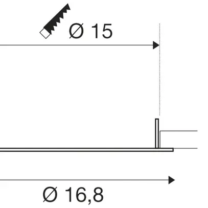 Telaio da incasso SLV DOWNLIGHT150 materiale sintetico Ø168mm bianco 