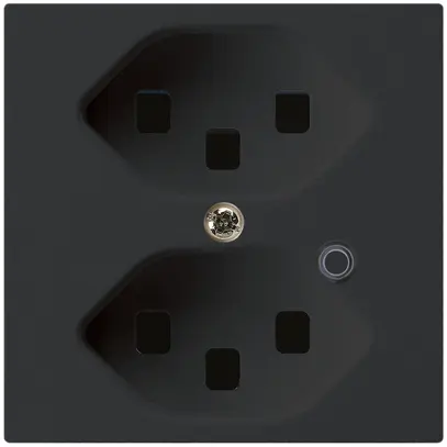 Prise Hager kallysto 2×T23 illuminé A noir 