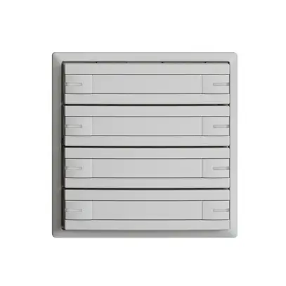 Poussoir ENC KNX 8× EDIZIOdue gris clair RGB avec LED avec insert papier 