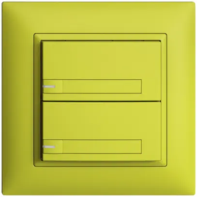 Pulsante INC KNX 2×EDIZIOdue lemon RGB con LED con inserto carta 