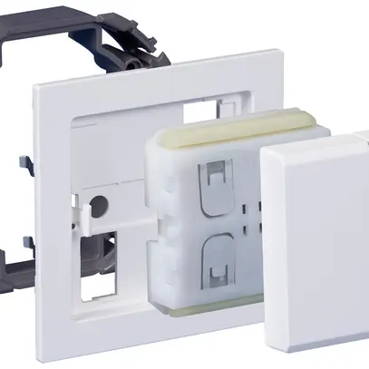 Trasmettitore da parete Omnio doppio pulsante s.iscrizione 4 can.bi 