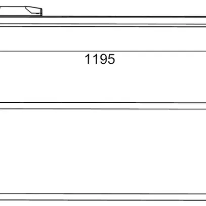 Luminaire panneau LED Sylvania Quantum 28W 4300lm 3000K IP54 DALI 1195×295 blanc 