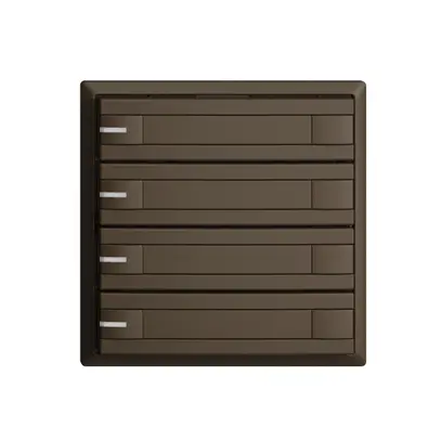 Poussoir ENC KNX 4× EDIZIOdue coffee RGB avec LED avec insert papier 