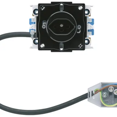 Prise INC basico 1×type 13 sur L1 avec boîte G3 et adaptateur Technofil noir 