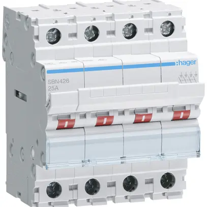Interruttore AMD Hager 25A 400V 4 chiusura 0 apertura 0 invertitore 4UM 