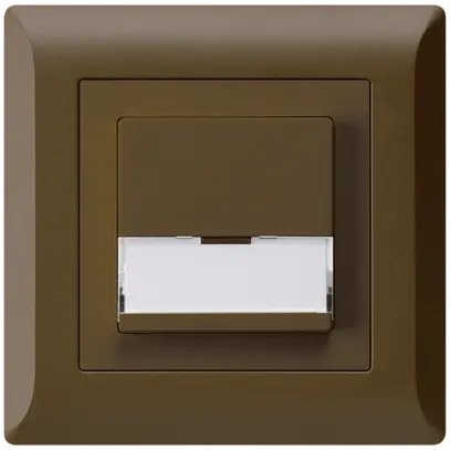 Tasto di suoneria INC A/1L kallysto.line marrone con porta-etichetta 37×15mm 