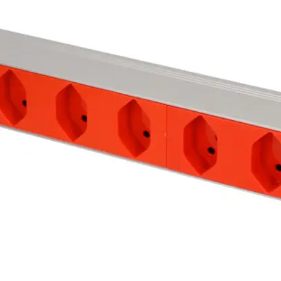 Presa multipla PDU 19" MH maxCONNECT 8×T13 1UA Td 3×1.5mm² 3m alu/arancione 