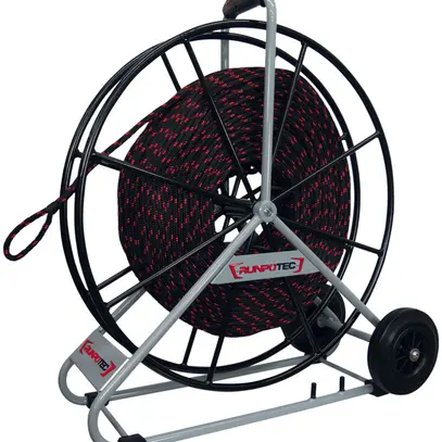 Câble de traction RUNPOTEC en polyester Ø12mm 200m incl dévidoir 