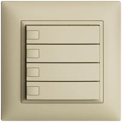 Pulsante univ. INC 4×1t mors. innest. EDIZIOdue vanille, senza LED 