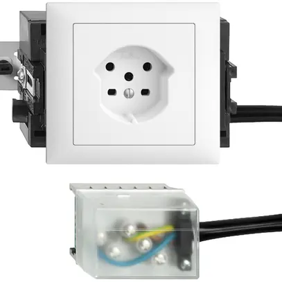 Presa INS EDIZIOdue T15 bianco 46…69mm per cavo piatto Powerbus 