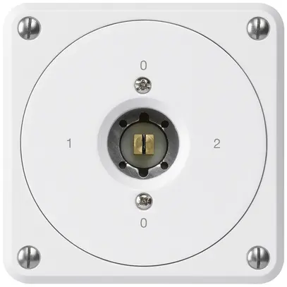 Interruttore a chiave quadrata INC robusto senza coperchio 2/1P bianco combi 