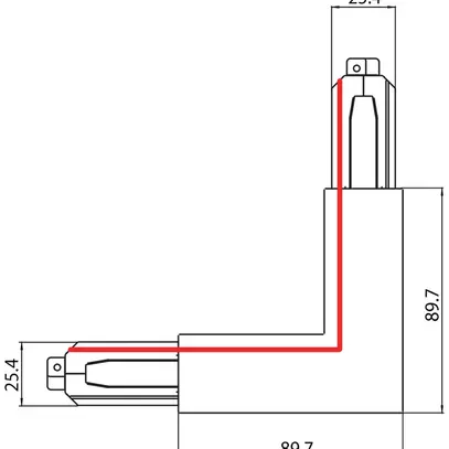 Alimentazione a L Sylvania OneTrack 3 fasi nero interno 