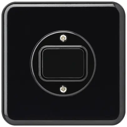 Kit frontale INC basico 86×86 nero per interr. pulsante 