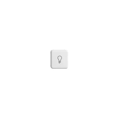 Pulsante 1/4 INC Sdue Wiser simbolo luce bianco 