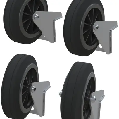 Jeu de roues de transport RUNPOTEC, pour RUNPOLIFTER 4500, Ø125mm, 4 pièces 