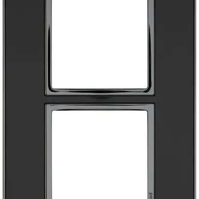 Cadre de recouvrement ATO 1×2 module, black reflective 