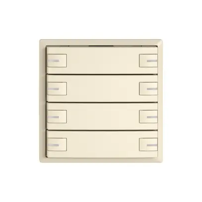 Poussoir KNX RGB EDIZIO.liv SNAPFIX® capteur temp.RGB-LED 8× comm.1T cr 