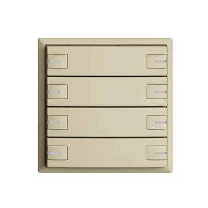 Poussoir ENC KNX 8× EDIZIOdue vanille RGB avec LED 