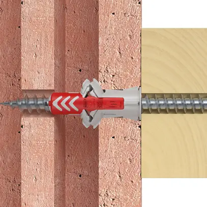Tassello universale fischer DuoPower 5×25mm nylon grigio/rosso 