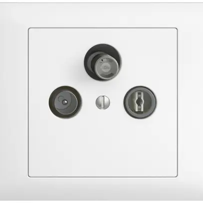 EB-Stichdose SAT/TV DB52 EDIZIOdue weiss mit IEC/F-Anschluss 