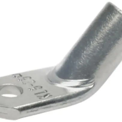Cosse tubulaire à sertir coudée M6 25mm² Cu-étamé 45° 