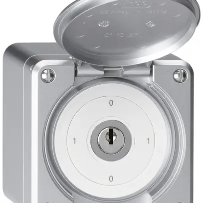 Interrupteur à clé AP robusto IP55 avec clapet S0/1P aluminium 