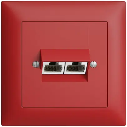 Prise ENC 2×RJ45/s 8P sép.EDIZIOdue berry ITplus 