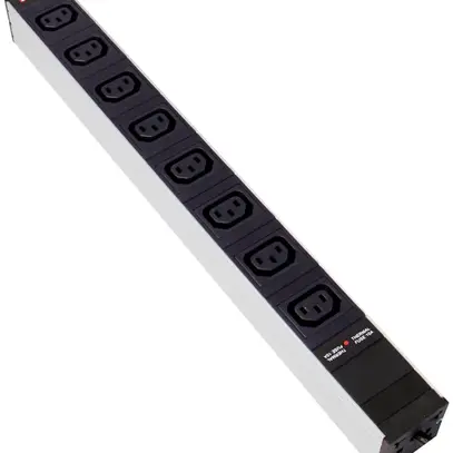 Presa multi.19" 8×IEC 320 C-13 Td3×1mm² 3m spina T12 ne/ne 
