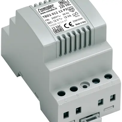 Transformateur de séparation AMD Comatec TBD2, IN: 230VAC, OUT: 12VAC, 3UM 