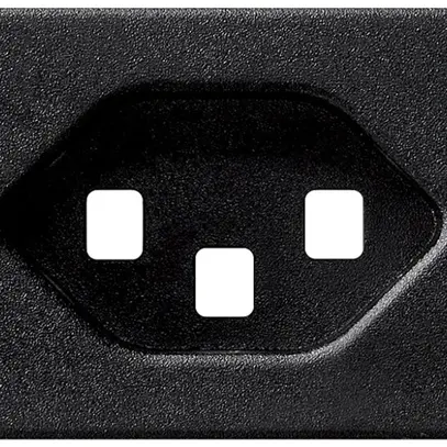 Pièce frontale Hager 1×type 23 FLF noir avec ressort avec bornes à vis 