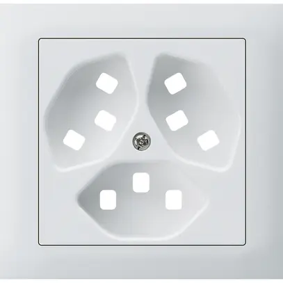Kit frontale INS Hager kallysto per presa G3 3×tipo 23 telaio a innesto bianco 