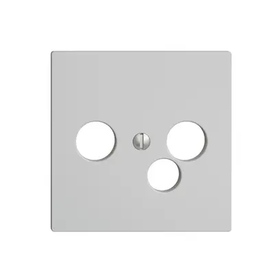 Placca frontale EDIZIOdue grigio chiaro per presa di data per R/TV 