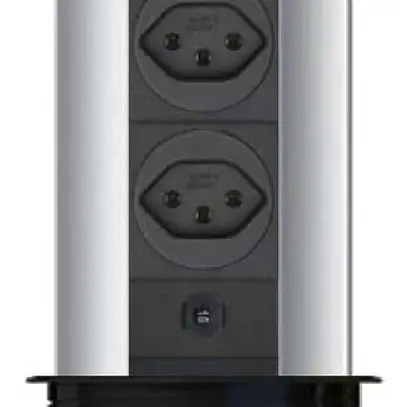 Prise escamotable tehalit 2×T13 Liftup 4 avec couvercle à bascule synthétique 