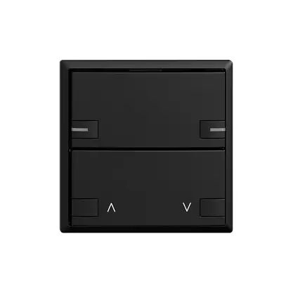 Plaque frontale EDIZIOdue zepAIR moteur 1C sans marquage avec LED noir 