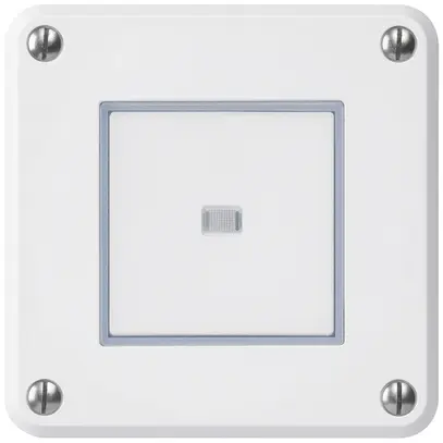 Contatto pulsante INC robusto IP55 2P bianco illuminato 