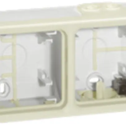 Boîtier AP PLEXO 1×2 blanc 
