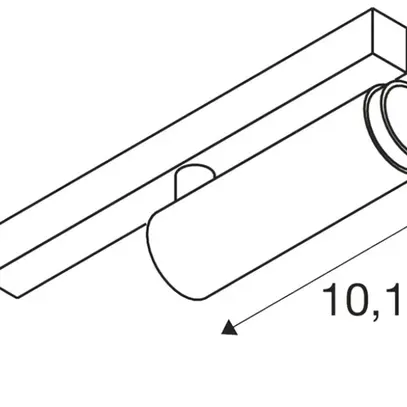 LED-Spot SLV GRIP S 1×9.8W 550lm 927 29° DALI 48V AD Ø30×101mm Gold 