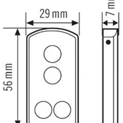 Telecomando ESYLUX MOBIL-SLi per SLA/SLC/SLD, 56×29×7mm 