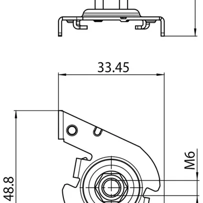 Graffa di fissaggio Sylvania OneTrack M6 acciaio 49×34×31mm nero 