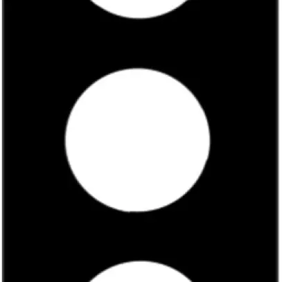 Placca di copertura 3×1 3×43mm nero 