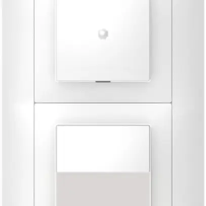 Combinazione INC SIDUS 2×1 pulsante+suoneria bianco lucido 