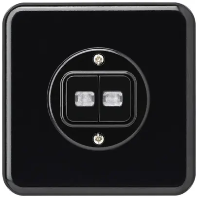 Kit front. INC basico nero con 2 lenti bottone doppio86×86mm 