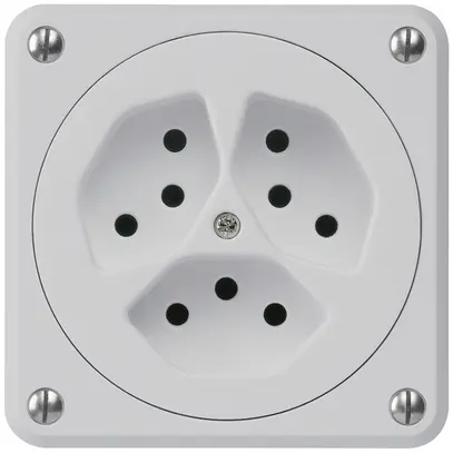Prise ENC robusto 3×type 13 gris sans clapet pour combinaison 